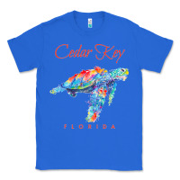 True Royal Cedar Key Florida Watercolor Sea Turtle Sweatshirt Classic Tee - InspiraDesign