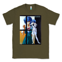 Army Green Neon Genesis Evangelion Rei Ayanami Classic Tee - InspiraDesign