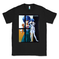 Black Neon Genesis Evangelion Rei Ayanami Classic Tee - InspiraDesign