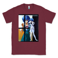 Burgundy Neon Genesis Evangelion Rei Ayanami Classic Tee - InspiraDesign