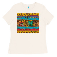 Bone western home wind wheel sunflowers Ladies Tee - Artiststas