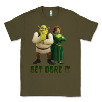 Army Green Shrek Fiona & Shrek Get Ogre It Text Poster Classic Tee - InspiraDesign