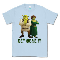Dusty Blue Shrek Fiona & Shrek Get Ogre It Text Poster Classic Tee - InspiraDesign