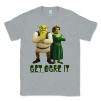 Heather Grey Shrek Fiona & Shrek Get Ogre It Text Poster Classic Tee - InspiraDesign
