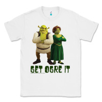 White Shrek Fiona & Shrek Get Ogre It Text Poster Classic Tee - InspiraDesign