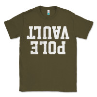 Army Green pole vault t shirt upside down funny pole vault jumper shirt Classic Tee - InspiraDesign