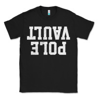 Black pole vault t shirt upside down funny pole vault jumper shirt Classic Tee - InspiraDesign