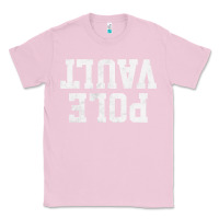Bubblegum Pink pole vault t shirt upside down funny pole vault jumper shirt Classic Tee - InspiraDesign
