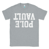 Heather Grey pole vault t shirt upside down funny pole vault jumper shirt Classic Tee - InspiraDesign