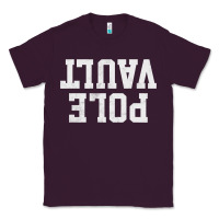 Plum pole vault t shirt upside down funny pole vault jumper shirt Classic Tee - InspiraDesign