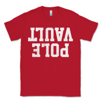 Red pole vault t shirt upside down funny pole vault jumper shirt Classic Tee - InspiraDesign