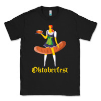 Barmaid Oktoberfest Funny German Woman Dirndl Bratwurst T Shirt Classic Tee | Teevron