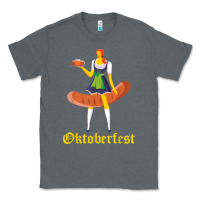 Charcoal Heather barmaid oktoberfest funny german woman dirndl bratwurst t shirt Classic Tee - InspiraDesign