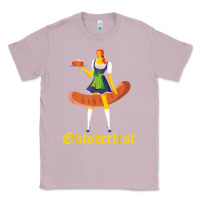 Lilac barmaid oktoberfest funny german woman dirndl bratwurst t shirt Classic Tee - InspiraDesign