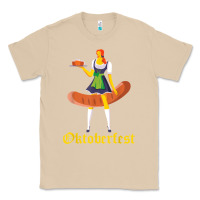 Mushroom barmaid oktoberfest funny german woman dirndl bratwurst t shirt Classic Tee - InspiraDesign
