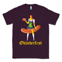 Plum barmaid oktoberfest funny german woman dirndl bratwurst t shirt Classic Tee - InspiraDesign
