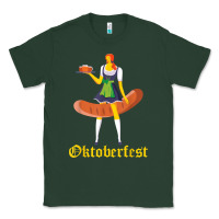 Sports Green barmaid oktoberfest funny german woman dirndl bratwurst t shirt Classic Tee - InspiraDesign
