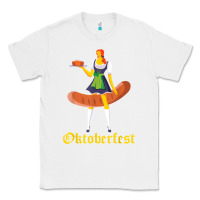 White barmaid oktoberfest funny german woman dirndl bratwurst t shirt Classic Tee - InspiraDesign