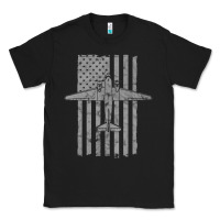 Black C-47 Skytrain Wwii Transport Airplane Vintage Flag Classic Tee - InspiraDesign