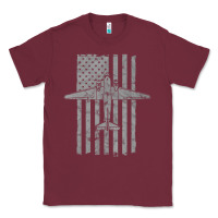 Burgundy C-47 Skytrain Wwii Transport Airplane Vintage Flag Classic Tee - InspiraDesign