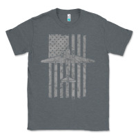 Charcoal Heather C-47 Skytrain Wwii Transport Airplane Vintage Flag Classic Tee - InspiraDesign