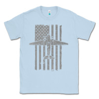 Dusty Blue C-47 Skytrain Wwii Transport Airplane Vintage Flag Classic Tee - InspiraDesign