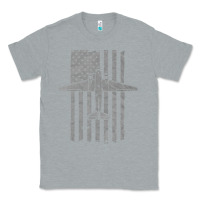 Heather Grey C-47 Skytrain Wwii Transport Airplane Vintage Flag Classic Tee - InspiraDesign