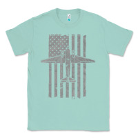 Seafoam C-47 Skytrain Wwii Transport Airplane Vintage Flag Classic Tee - InspiraDesign