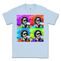 Dusty Blue STEVIE WONDER! Classic Tee - InspiraDesign