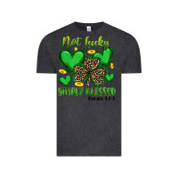 Vintage Black not lucky simply blessed Vintage Tee - Artiststas