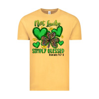 Vintage Mustard not lucky simply blessed Vintage Tee - Artiststas