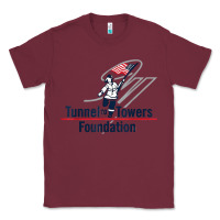 Burgundy Tunnel To Towers F-oundation American Flag USA Flag Classic Tee - InspiraDesign