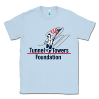 Dusty Blue Tunnel To Towers F-oundation American Flag USA Flag Classic Tee - InspiraDesign