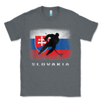 Charcoal Heather Slovakia Ice Hockey Slovak Flag Classic Tee - InspiraDesign