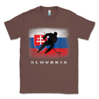 Chestnut Slovakia Ice Hockey Slovak Flag Classic Tee - InspiraDesign