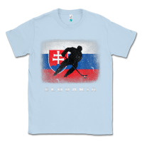 Dusty Blue Slovakia Ice Hockey Slovak Flag Classic Tee - InspiraDesign