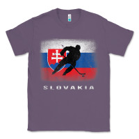 Lavender Slovakia Ice Hockey Slovak Flag Classic Tee - InspiraDesign