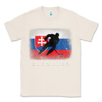 Natural Slovakia Ice Hockey Slovak Flag Classic Tee - InspiraDesign
