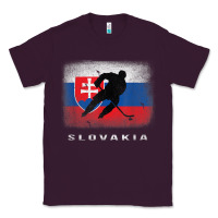 Plum Slovakia Ice Hockey Slovak Flag Classic Tee - InspiraDesign