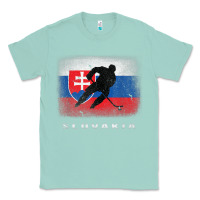Seafoam Slovakia Ice Hockey Slovak Flag Classic Tee - InspiraDesign