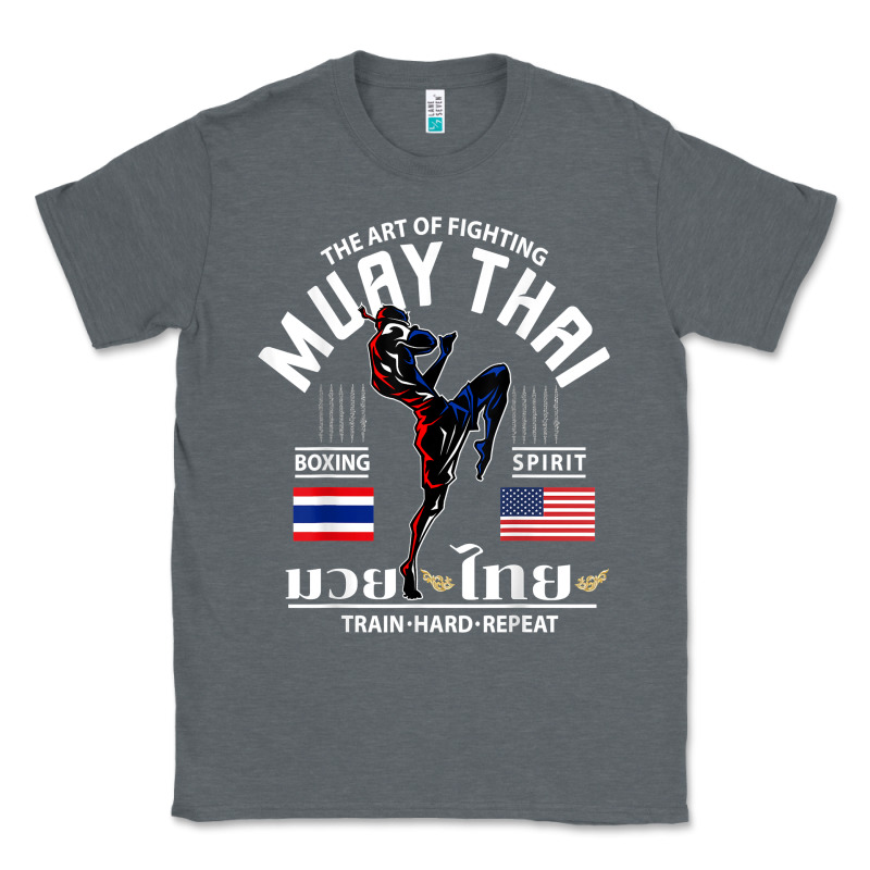Thailand American Flag Muay Thai Boxing Train Hard Repeat T Shirt Classic Tee by InspiraDesign | Teevron