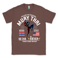 Chestnut thailand american flag muay thai boxing train hard repeat t shirt Classic Tee - InspiraDesign