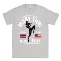 Moon Dust thailand american flag muay thai boxing train hard repeat t shirt Classic Tee - InspiraDesign