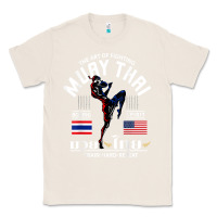Natural thailand american flag muay thai boxing train hard repeat t shirt Classic Tee - InspiraDesign