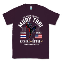 Plum thailand american flag muay thai boxing train hard repeat t shirt Classic Tee - InspiraDesign