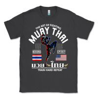 Smoke thailand american flag muay thai boxing train hard repeat t shirt Classic Tee - InspiraDesign