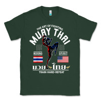 Sports Green thailand american flag muay thai boxing train hard repeat t shirt Classic Tee - InspiraDesign