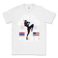 White thailand american flag muay thai boxing train hard repeat t shirt Classic Tee - InspiraDesign