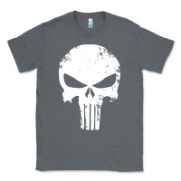 Charcoal Heather the punisher skull Classic Tee - InspiraDesign