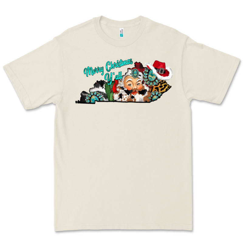 Merry Christmas Y'all Kentucky Premium Tee by CowhideDigitalArt | Teevron